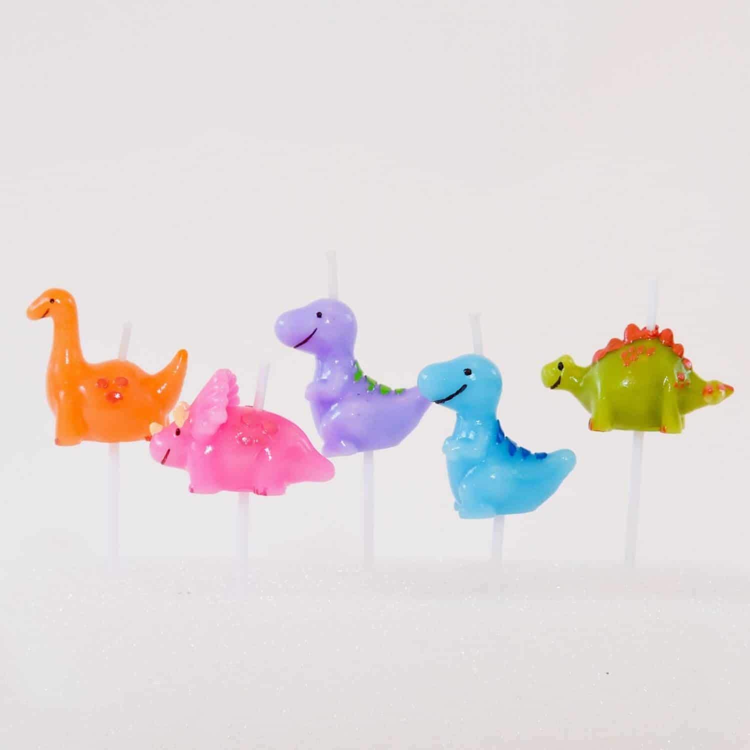 Smiling Faces Birthday Candles for Cake Topper Decoration Design Animals Pirate Football 1 30 40 50 21 Number Candle Easy Use Perfect for Parties Special Occasions โ Dinosaur โ image 1