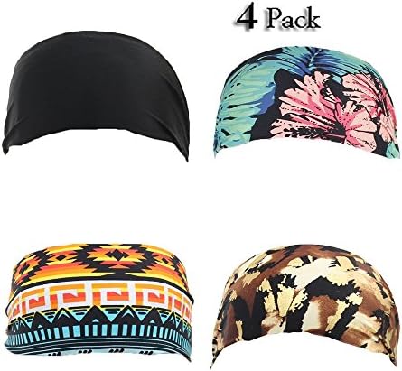 Yoga Headbands for Women - Wide Non Slip Design for Fashion Running Workout and Fitness
