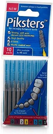 Piksters 0.35 mm Size 0 Silver/Grey Interdental Brush - by PIKSTERS