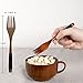 Cospring Handmade Wood Forks/Spoons for Salad, Coffee, Tea, Handle with Jute string wrapped (7 inch Forks, Set of 6, Phoebe)