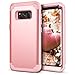 WeLoveCase Galaxy S8 Case, Hybrid Heavy Duty Shockproof Military Armor Protective Case Dual Layer High Impact Protection Case Cover with Extra Conner Cushion Bumpers for Samsung Galaxy S8 (Rose Gold)