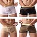 Laxier 4-Pack Men Boxer Briefs Shorts Soft Underpants See-Through Underwear Sexy Trunks for Men