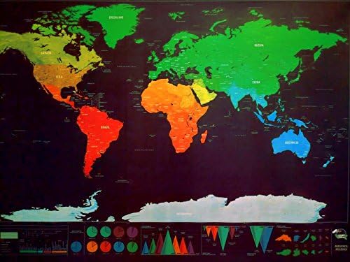 World Scratch Map - The Best Way to Keep Track of Your Journeys - Scratch Off the Places You've Been To and Remember the Old Good Times - Well Designed to Tell Your Story - Amazing Gift for Travelers