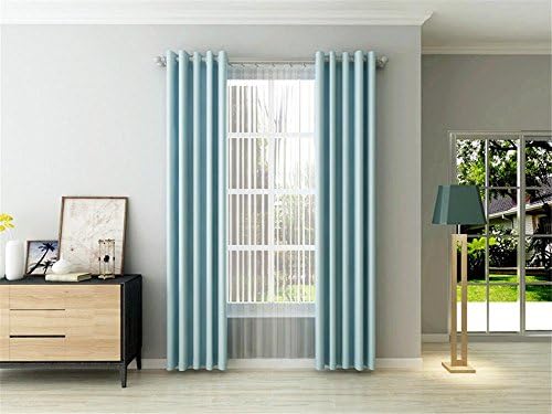 2 slices Polyester High shading Window curtain Vertical blinds , Blue , 140 x 240 cm