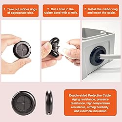 SmileTools 63Pcs Rubber Grommet Kit for Wire