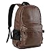 Koolertron Classic Casual PU Leather Vintage Fashion Unisex School Student Laptop Backpack For Camping Travel Fits Acer Aspire MacBook iPhone iPad and Samsung Tablet (Brown)