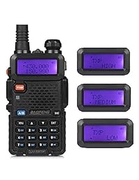 5 Pack Baofeng uv 5rtp Tri Power 8 4 1 W Two way radio Transceptor (UV 5R versión mejorada con Tri Power), doble correa, 136   174 400   520 MHz True 8 W alta potencia Two way radio + 1 cable de programación