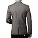 VOBAGA Men's Slim Fit Casual One Button Suit Blazers Grey XXXL