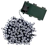 Qedertek Battery String Lights, 52.5ft 200 LED Fairy Christmas Lights for Indoor/Outdoor Home, Curtain, Patio, Lawn, Garden, Party, Wedding, Holiday (Cool White)