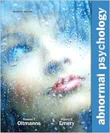 Abnormal Psychology 9780205037438 Oltmanns Thomas F Emery Robert E Books 