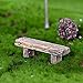 Cooltop 3pcs Wooden Benches Miniature Ornaments Fairy Garden Bonsai Decorations Dollhouse Accessories