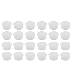 JCBIZ 24pcs Press in Bottle Adapter with Lid 24mm