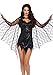 Leg Avenue Women's Lace Bat Wing Shrug, Black, One Size