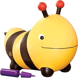 B. toys by Battat – Hüpfball Biene Bouncer Bumble Bee mit Handpumpe – Aufblasbares Hüpftier für Kinder ab 18 Monaten