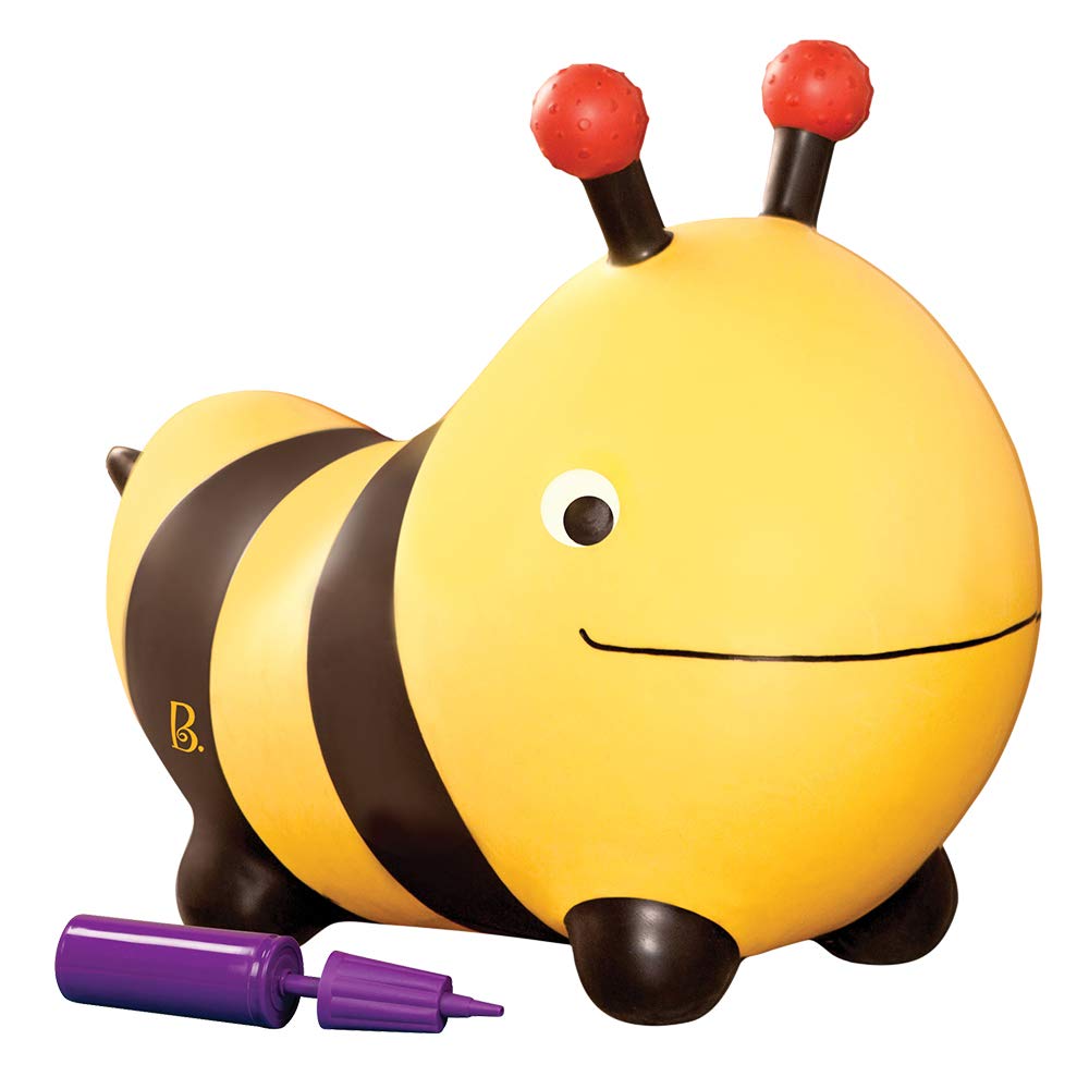 B. toys by Battat – Hüpfball Biene Bouncer Bumble Bee mit Handpumpe – Aufblasbares Hüpftier für Kinder ab 18 Monaten