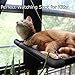 Cat Window Perch - Sturdy Cat Window Hammock w/Strong Suction Cup & Stainless Cable Hold Up to 50lbs Window Mounted Cat Bed & Cat Sunny Seat - Provides Comfortable Sunbath and Watching Spot for Kitty