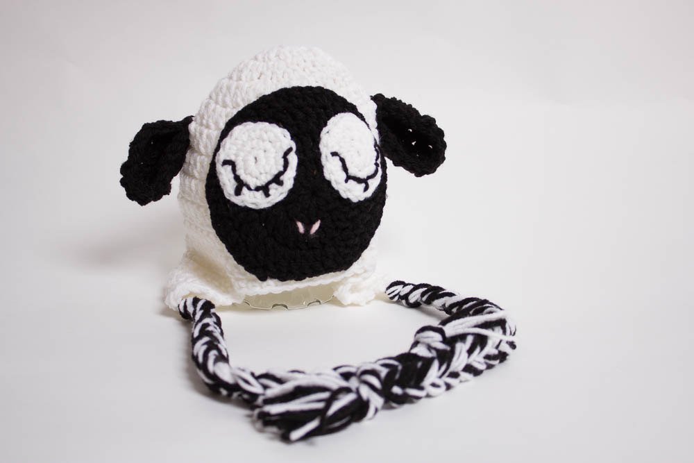 crochet lamb hat