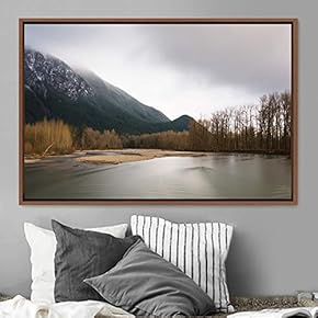 signwin Framed Canvas Wall Art Calming Waters Aerial...
