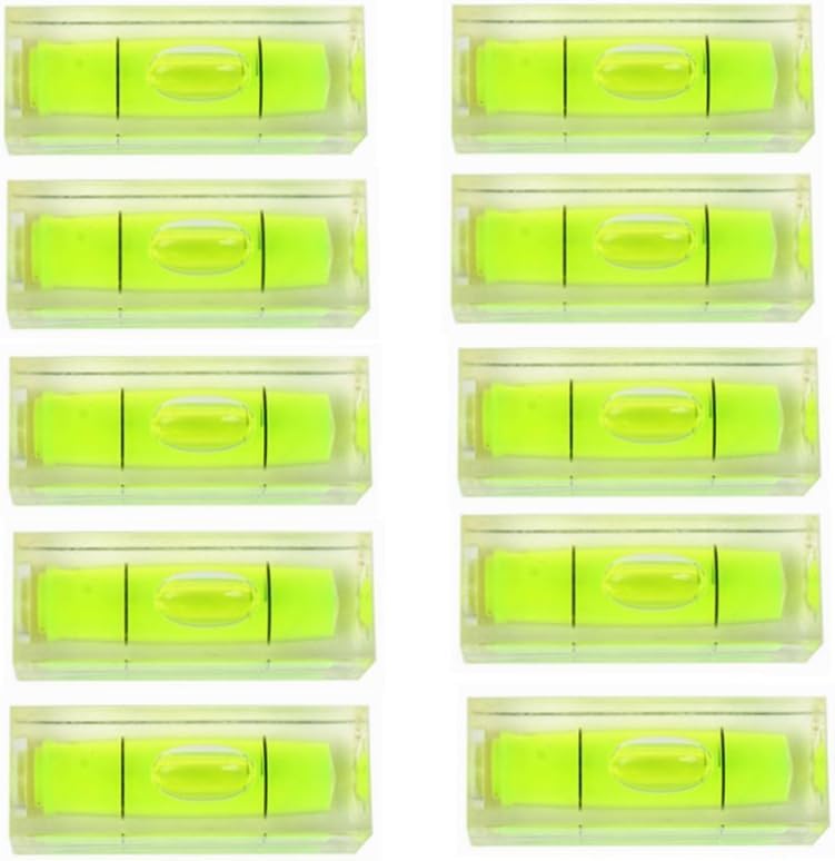 11 pcs Mini Bubble Spirit Level, 10x10x29mm Square Picture Hanging Level Mark Measuring Tools