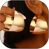 Chunky Gold Geometric Dangle Earrings for Women Vintage Large Statement Drop Earrings Boho Silver Dangling Earrings Wedding Jewelry Gifts