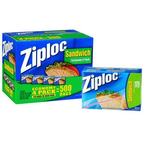 Ziploc Sandwich Bags 4/125 ct. Bags (500 Total) (B0015UMHK0) Amazon