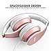 IAXSEE I70 Headphones with Microphone and Volume Control Portable for Girls Stereo Lightweight Adjustable Headsets for iPad iPod Android Smartphones Laptop Mp3(Rose Gold)thumb 2
