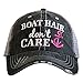 Katydid Boat Hair Don't Care Women's Distressed Grey Trucker Hat