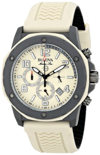 Bulova Men's 98B201 Analog Display Japanese Quartz Beige Watch
