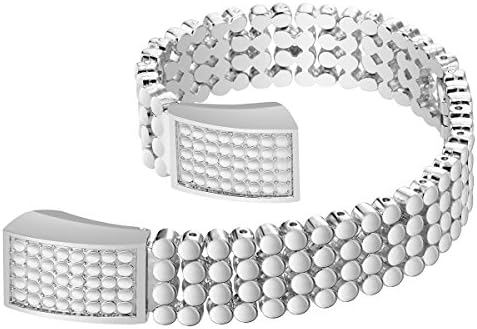 For Fitbit Alta HR and Alta Bands, Famobest Stainless Steel Wristbands/Jewelry Bangle/Bracelet/Replacement Bands/Accessories Bracelet 2 Silver