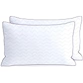 MOLCLCUY Bed Pillows Queen Size Set of 2,Hotel Collection Pillows for Side and Back Sleepers,Super Soft Down Alternative Microfiber Filled Pillows