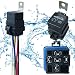 1 PACK 40/30 AMP 12 V DC Waterproof Relay and Harness - Heavy Duty 12 AWG Tinned Copper Wires, 5-PIN SPDT Bosch Style Automotive Relay primary