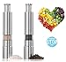 Salt and Pepper Grinder Set. Stainless Steel Salt and Pepper Mills Sleek Design Works Great With Peppercorns, Sea Salt, Himalayan Salt, Spices & Table Seasoning. Mini set of 2.