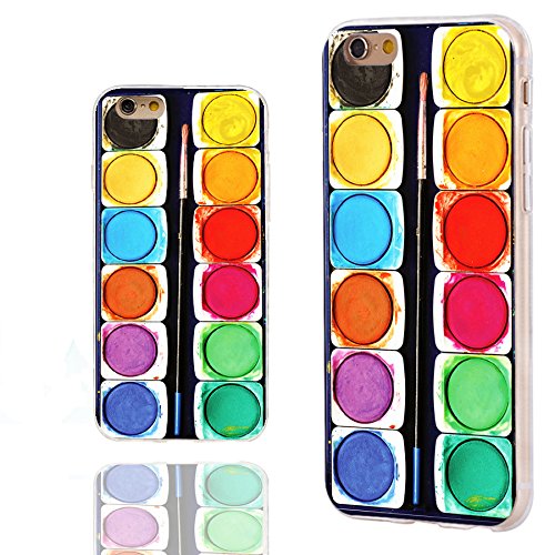 iPhone 6s Case,iPhone 6 Case,ChiChiC 360 Full Protective Shockproof Slim Flexible Soft TPU Art Design Cover Cases for iPhone 6 6s 4.7 Inch,funny colorful watercolor paint box