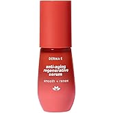 DERMA E Face Serum, Anti Aging Regenerative Retinol Serum for Face, 1 Fl Oz, Vitamin A, Bakuchiol, Glycolic Acid, Green Tea Extract, Helps Reduce Appearance of Fine Lines and Wrinkles
