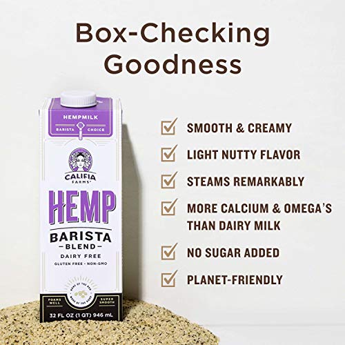 Califia Farms Hemp Milk, Barista Blend Dairy Free Creamer Vegan