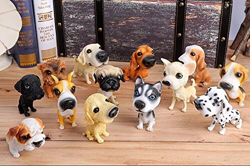 J-Beauty Bobbing Head Dog Pug Shaking His Head Auto Car Dashboard Decors Toy - Thumbnail 3