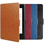 Inateck Kindle Paperwhite Leather Case Ultra Slim Cover for Amazon All-New Kindle Paperwhite 2015 300 PPI 3rd gen/ 2014/ 2013/ 2012, with Auto Sleep Wake Function, Brown