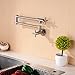 HANEBATH Brass Wall Mount Pot Filler Kitchen Sink Faucet, Brushed Nickel