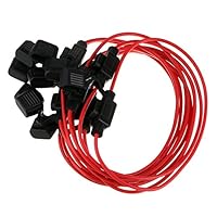 Huayao 10 Pack Fuse Adapter Car Add-a-circuit Inline Blade Fuse Holder for Mini ATM APM Blade Fuse 12V/24V/32V 18AWG Waterproof