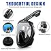 Full Face Snorkel Mask, Snorkeling Mask for Adults and Kids with Detachable Camera Mount,180 Degree Large View Dry Top Set Anti-Fog Anti-Leak (Black-for Adult, L/XL)