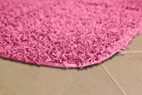 Garland Rug 3-Piece Jazz Shaggy Washable Nylon Bathroom Rug Set, Pink