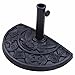 Yescom 20-inch 22-lbs Semicircle Umbrella Base Heavy Stand Holder Fit for Half Patio Garden Umbrella Black