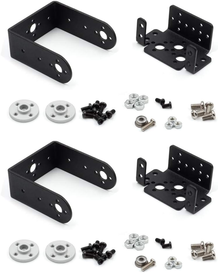 2 Sets Servo Mount Bracket 2 DOF for MG995 MG996R S3003 Steering Gear