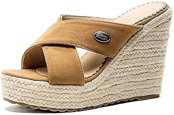 high heel cork wedges mules