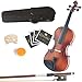 Mendini by Cecilio 16-Inch Solid Wood Violin Set for Beginners - Hand Carved Acoustic Viola Kit - Fiddle Set with Hard Case, Bow, Rosin, Bridge and Extra Strings (Satin Antique)