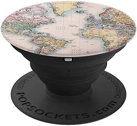 Vintage Geography Map - PopSockets Grip and Stand for Phones and Tablets