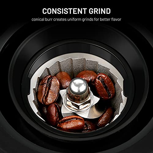 Secura Conical Burr Coffee Grinder, Adjustable Burr Mill with 35 Grind