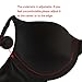 Women's Everyday Basic Seamless Lightly Padded Underwire Plunge Demi T-shirt Bra, Black, 36B