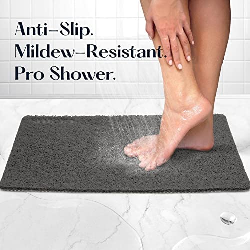 Sutera Slide Guard Bath Mat, Non Slip, 23.6 x 17.5 Inch, Rubber