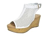 TOETOS Women's Sandro Mid Heel Platform Wedges Sandals
